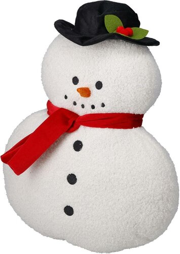 Kerst kussen sneeuwpop 40 cm