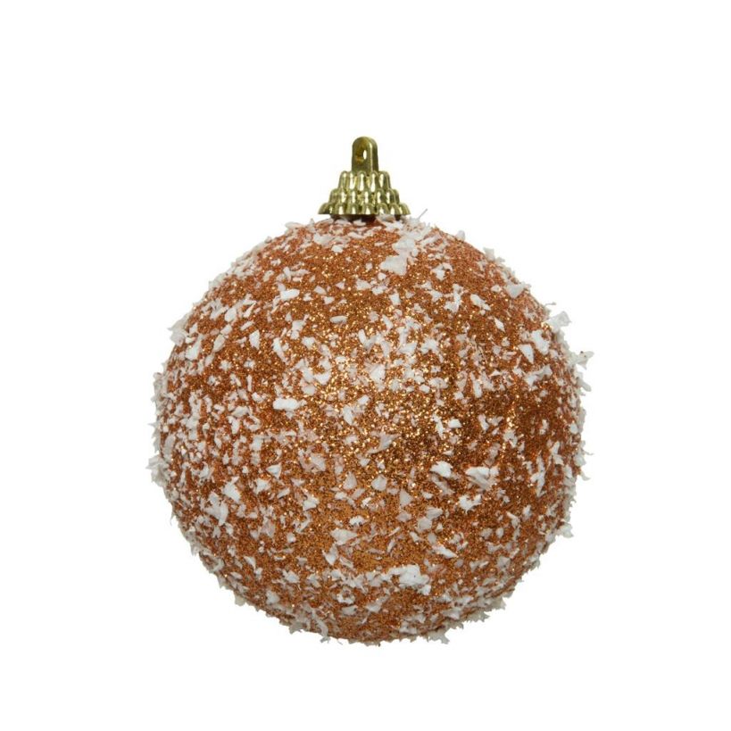 Kerstbal foam amber 8 cm