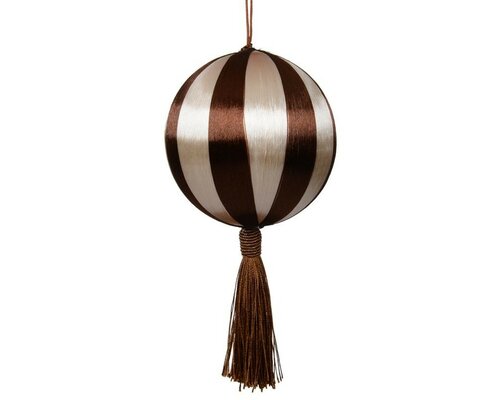 Kerstbal foam 10 cm pearl espresso