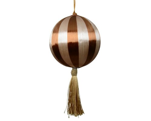 Kerstbal foam 10 cm pearl brown
