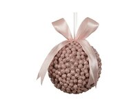 Kerstbal foam 8 cm roze