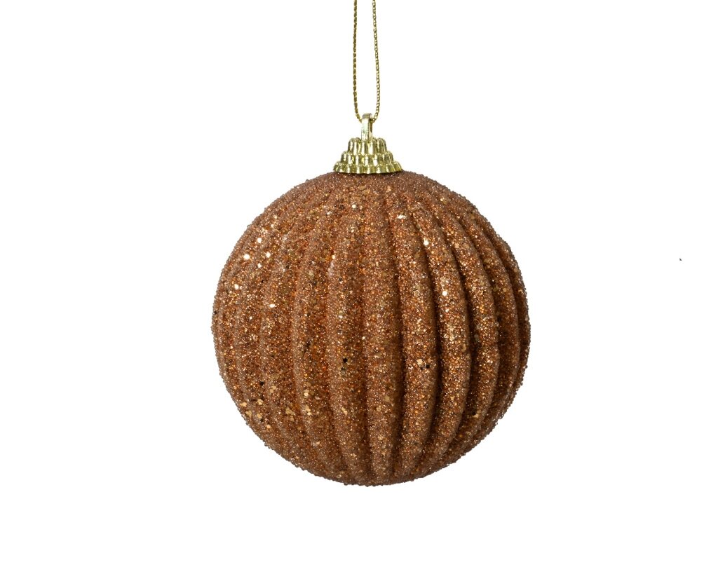 Kerstbal foam 8 cm gember recht
