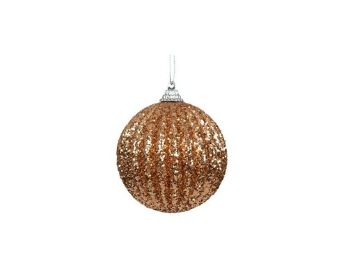 Kerstbal foam bal 8 cm karamel
