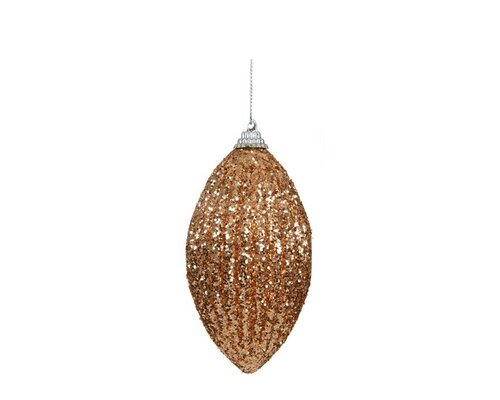 Kerstbal foam kegel 8 cm karamel