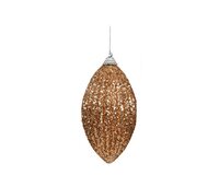 Kerstbal foam kegel 8 cm karamel