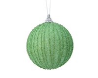 Foam kerstbal 8 cm mistletoe groen