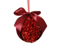 Kerstbal foam 8 cm rood