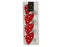 Kersthanger paddenstoel foam 8cm 4 stuks - afbeelding 2