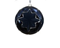 Kerstbal 10 cm donker blauw