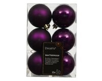 12 onbreekbare kerstballen vijg 6 cm