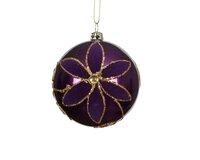 Kerstbal 8 cm paars