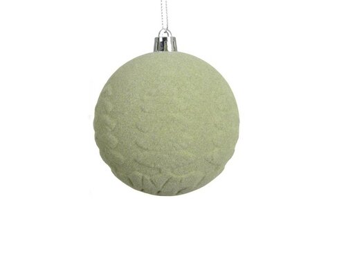 Kerstbal kunststof 8 cm licht groen