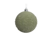 Kerstbal kunststof 8 cm donker groen