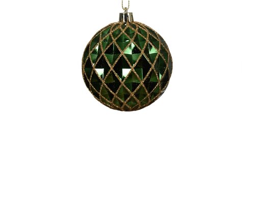 Kerstbal 8 cm groen glans