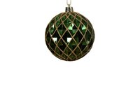 Kerstbal 8 cm groen glans