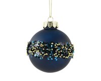 Kerstbal 8 cm nachtblauw