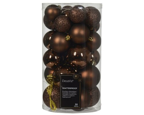 30 onbreekbare kerstballen mixkoker espresso - afbeelding 1