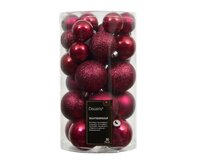 30 onbreekbare kerstballen mixkoker festive pink