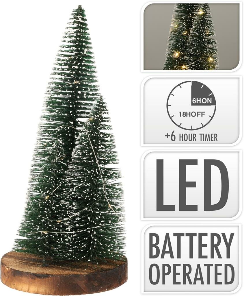 Mini kerstbomen op houten voet 30 cm