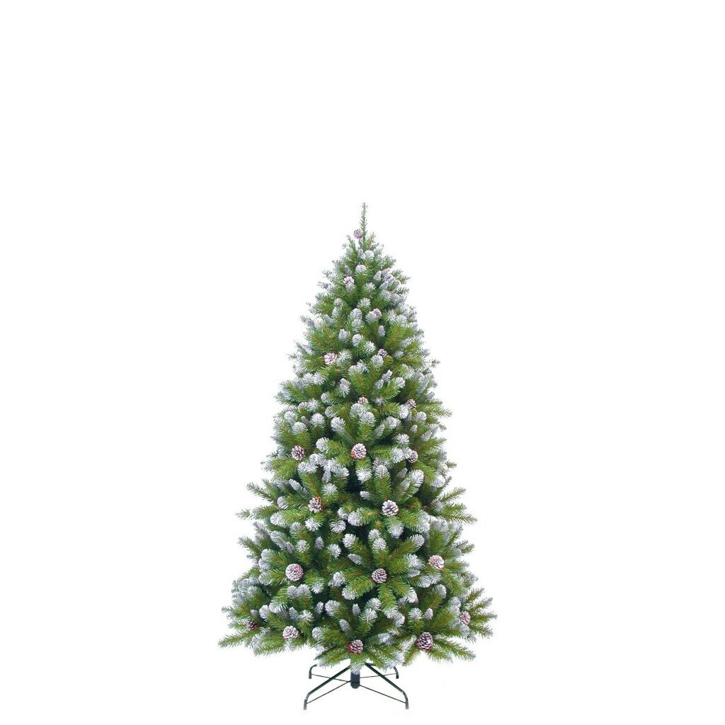 black box trees-Pinyon kerstboom groen frosted TIPS 500-h155xd86cm