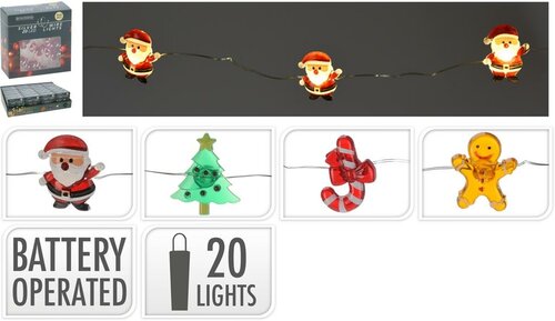 Kerstboompjes met verlichting 20 lampjes - afbeelding 2