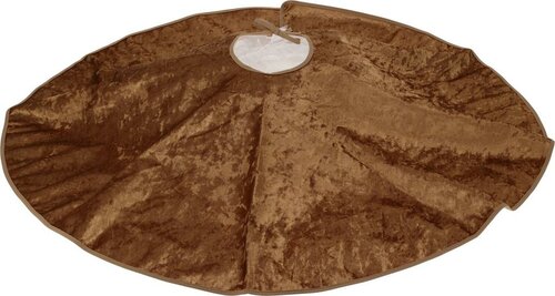 Kerstboomrok fluweel 90 cm koper