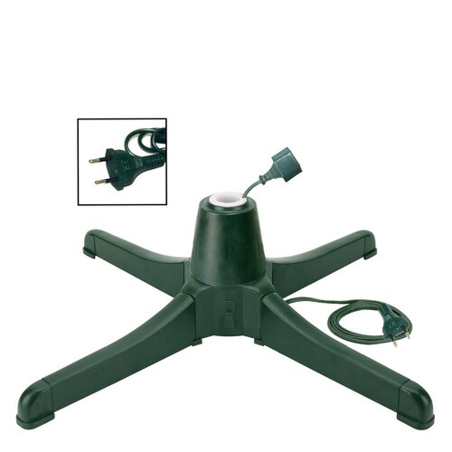 Kerstboomstandaard draaiend met stekker 66x20 cm groen