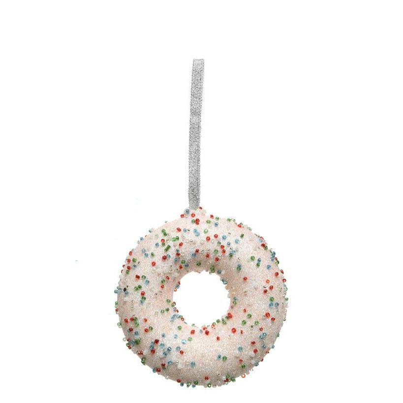 Kersthanger donut blush pink