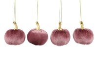 Kersthanger pompoen 14 cm paars