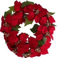 Kerstkrans met kerststerren 45 cm