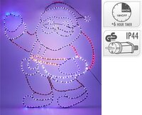 Verlichte kerstman 110 cm 522 lampjes