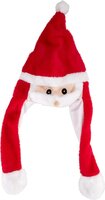 Kerstmuts met flappen kerstman