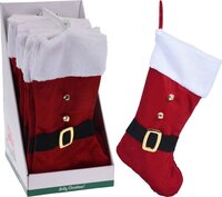 Kerstsok fluweel de luxe 46 cm