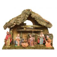Kerststal naturel 38 cm