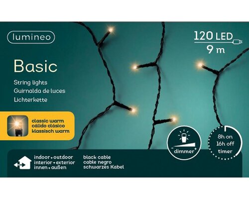 Kerstverlichting basic LED rice lights 120 klassiek warm - afbeelding 2
