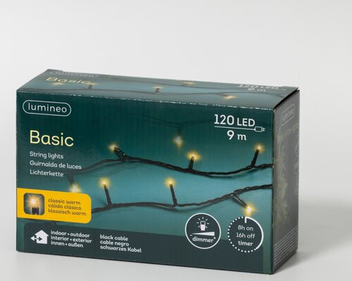 Kerstverlichting basic LED rice lights 120 klassiek warm - afbeelding 2