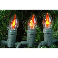 Kerstverlichting vlam kaars 10 lampjes buiten - afbeelding 1