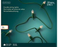 Kerstverlichting vlam kaars 10 lampjes buiten - afbeelding 3