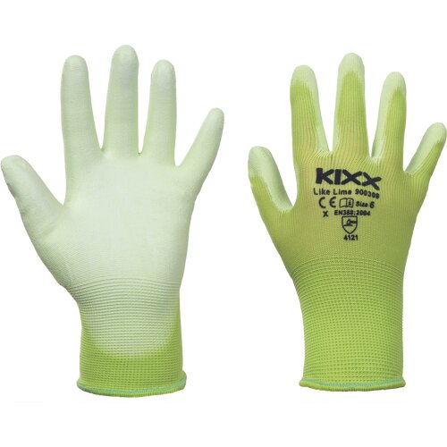 Kixx handschoen like lime maat 8 - afbeelding 1