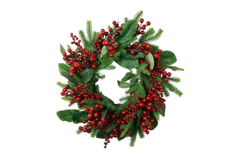Countryfield krans ilex 50 cm rood
