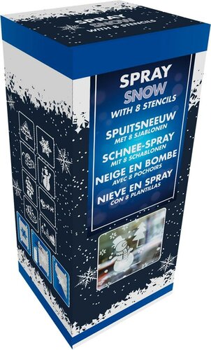 Sneeuwspray met sjablonen 150 ml