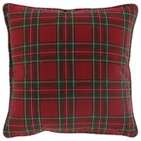 Unique Living kussen x-mas tartan rood / groen 45 x 45 cm