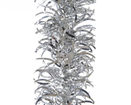 Lametta golfguirlande glans zilver