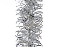 Lametta golfguirlande glans zilver