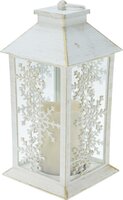 Lantaarn sneeuwvlokken met verlichting 28 cm wit - afbeelding 2