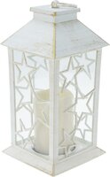 Lantaarn sterren met verlichting 28 cm wit