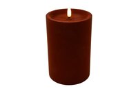 Ledkaars lyon D10H15 cm donker bruin velvet