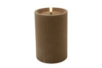Ledkaars lyon D10H15 cm taupe velvet