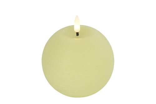 Led bolkaars Lyon D 10 H 11 cm crème