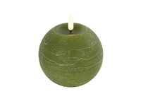 Led bolkaars Lyon D 10 H 11 cm groen